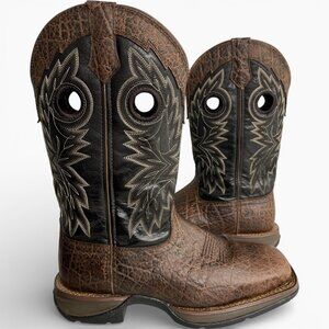 Durango Rebel Leather Faux Elephant Grain Western Boot Square Toe Men's 8.5 W